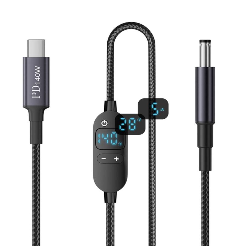 

Compact Elbow Design USB C Chargers Cord DC5.5x2.1mm to USB C Power Cord For Laptops Tablets Phones Charging Wire