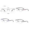 Unisex Metal Half Frame Men Women Plastic Lens Large Face Nearsighted Spectacles for Business Daily