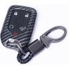 For GMC Key Fob Cover, Carbon Fiber Pattern Key Case for 2017-2022 2023 2024 Suburban Tahoe Silverado 1500 GMC Yukon XL Acadia Terrain Sierra 1500