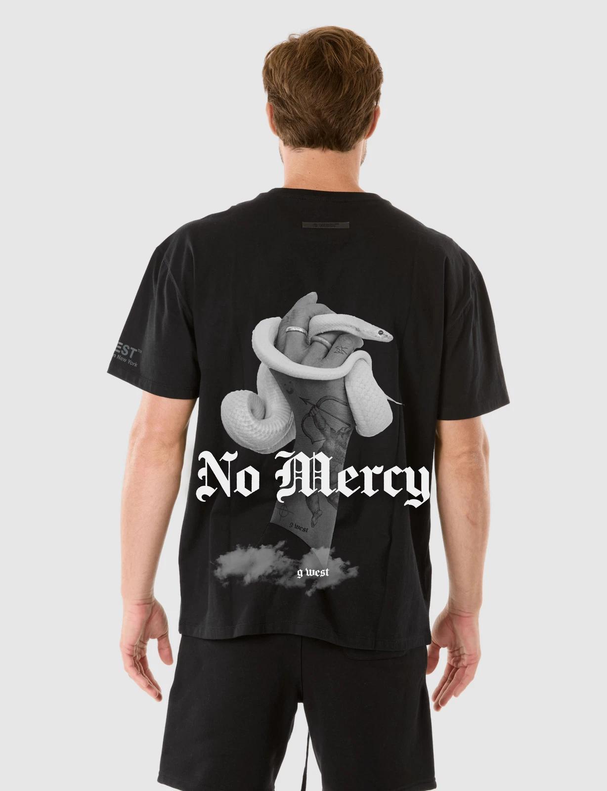 G WEST NO MERCY T-SHIRT - JET BLACK 4XL