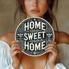 Metal Poster Sweet Home Flower Wall Art Decor Living Room 1PC