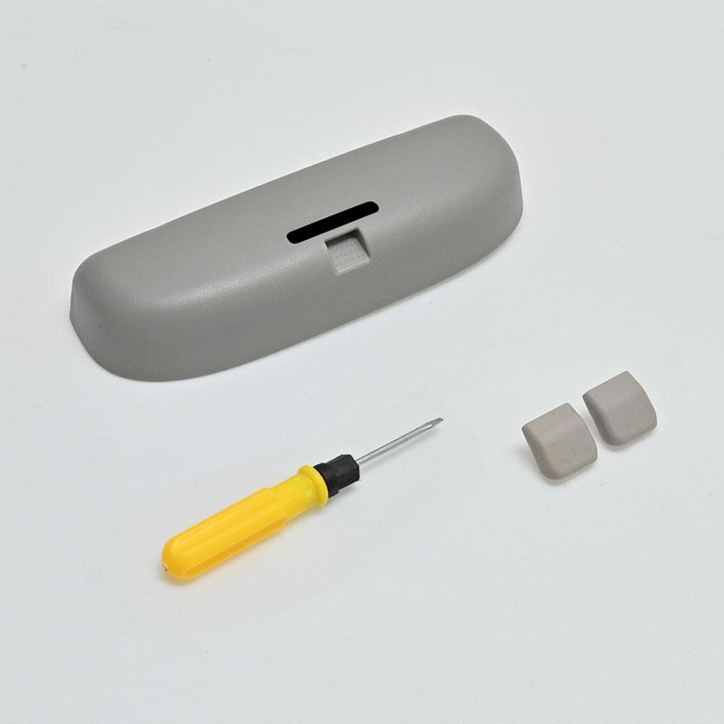 

Автомобильный держатель для солнцезащитных очков, чехол для очков, ящик для хранения для Mitsubishi ASX Pajero Sport Outlander Lancer-ex Eclipse Cross серый