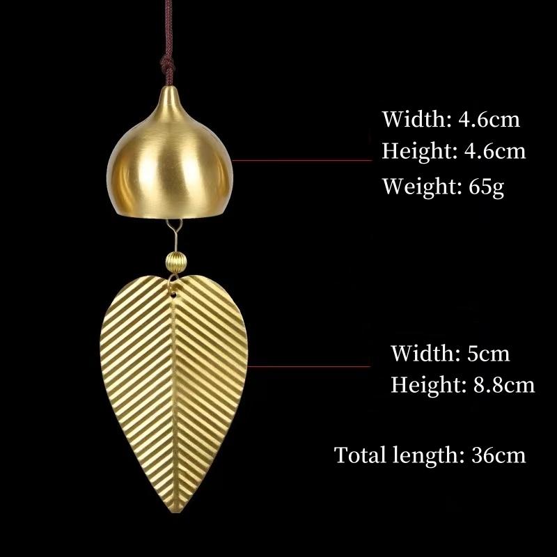 Pure Copper Wind Chime Pendants,Japanese Copper Wind Chime Door Decorations,Creative Home Balcony Feng Shui Bells,Car Pendants