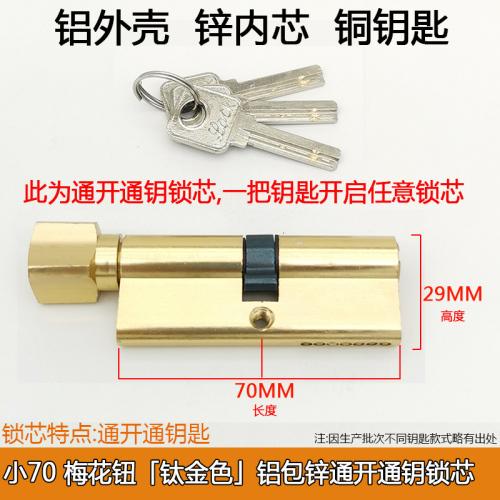 Wooden Door Lock Cylinder Small 70 Household Universal Open Indoor Door Change Lock Core Accessories Multi Key Bedroom Door Lock