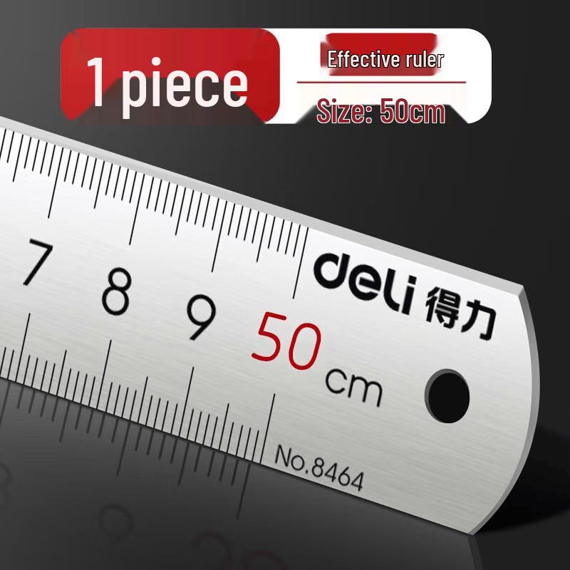 Deli 8464 500mm Stainless Steel Ruler