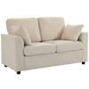 2 Seater Sofa with Spring Cushion, Wide Deep Seat, 144cm, Beige