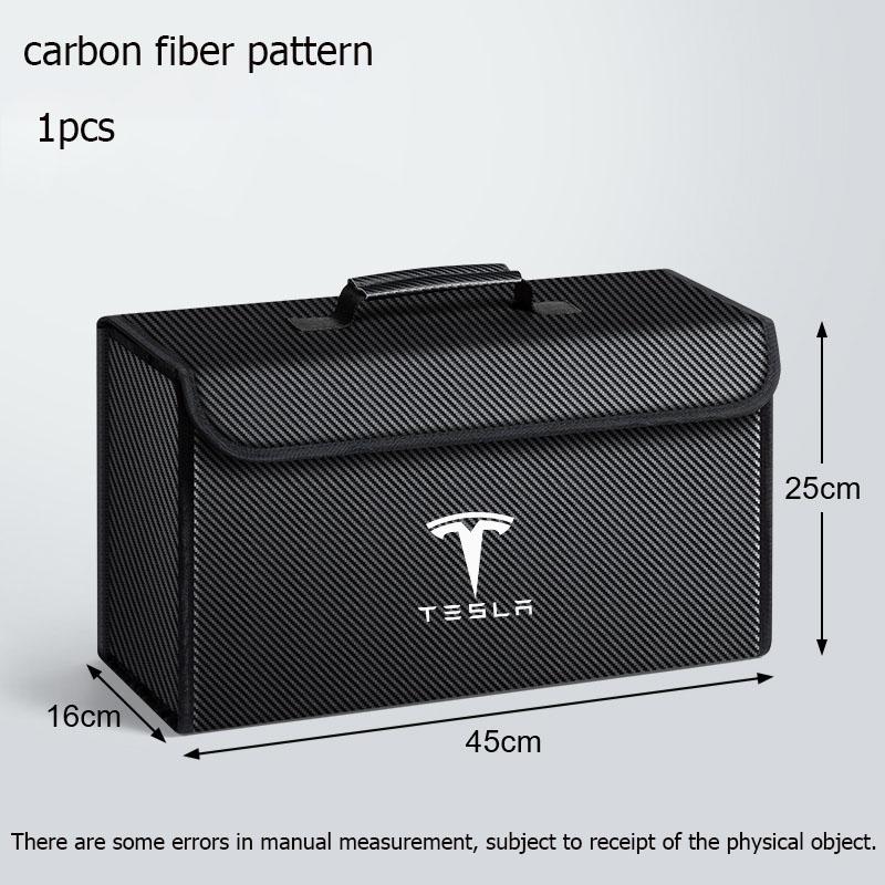 Car trunk storage box large capacity PU leather finishing bag for Tesla Model 3 Model X Model Y Model S