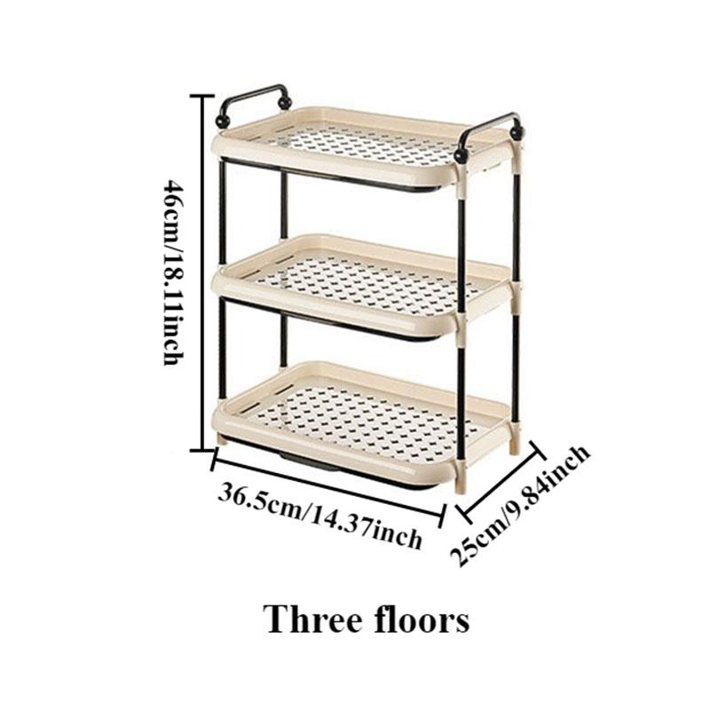 Multipurpose Cup Storage Rack 2 Tier Coffee Tea Cup Drying Organizer for Kitchen Bathroom Countertop with Drainage Tray Shelf