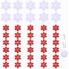 40 PCS White Red Snowflake Ornaments Bulk Felt Hanging Snowflakes Decorations for Holiday Winter Party Decorations