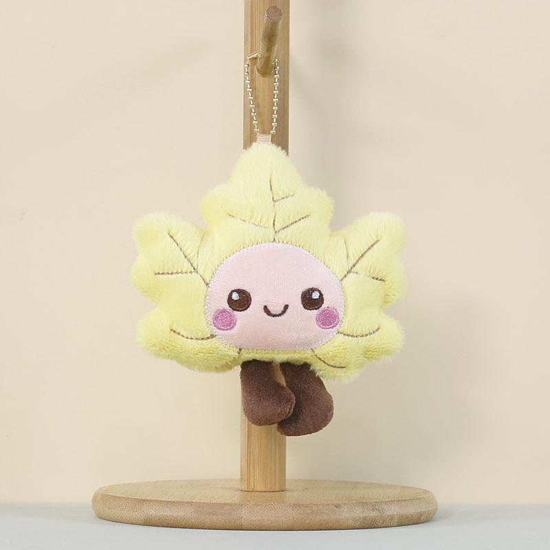 Creative Maple Leaf Plush Toy Keychain With Pp Cotton Filling For Students Gifts And Bag Decor