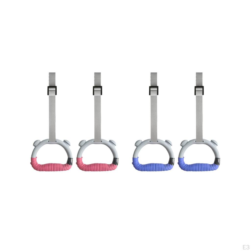 Gymnastics Rings Adjustable Strap Fitness Equipment Indoor Workout Professional Nonslip Handle