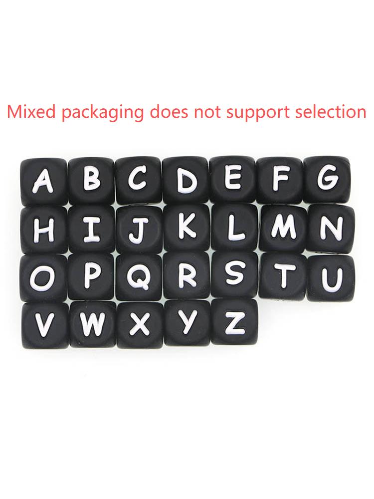 

Kovict 100pcs 12mm Black Silicone Alphabet Letter Beads For Jewelry Making Letters For Bracelets Jewelry Accessories