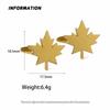 2Pcs Maple Leaf Cufflinks Business French Armband Shirt Sleeve Holder  for Women Men