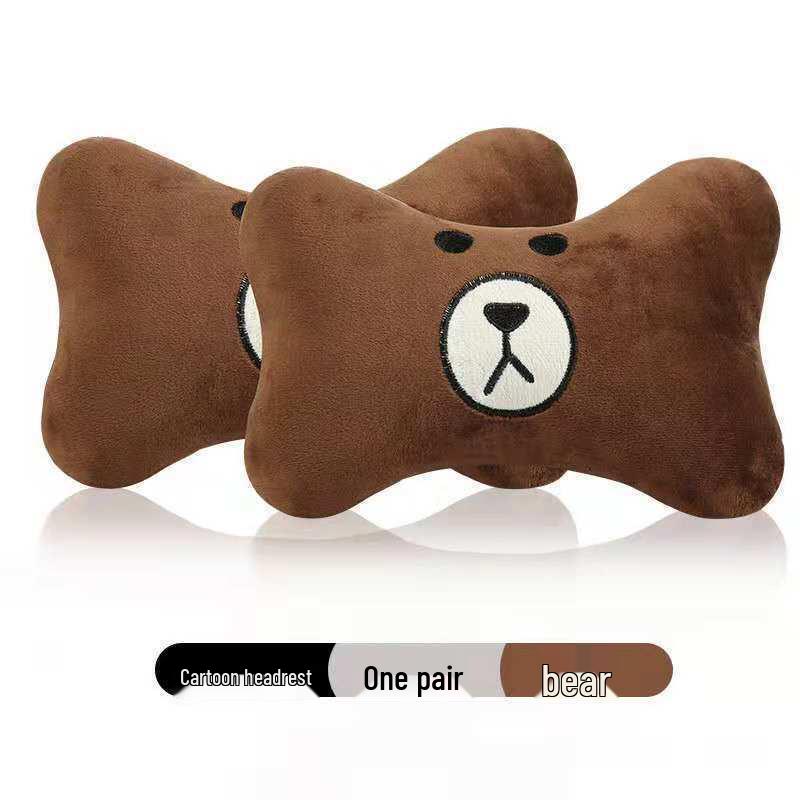 Car Neck and Lumbar Support Pillow Set – Cute Cartoon Design