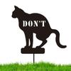 1pc Cast Iron Sign Garden Ground Plug Card Yard 'don't' Warning Grass Decor Stop Dogs Cats from Pooping On Your Lawn Sign
