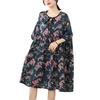 DIMANAF Nuovo 2026 Donna Taglie Forti Estiva Abito Lungo Morbido Oversize Maxi Donna Floreale Cotone Vestito da Sole Spiaggia