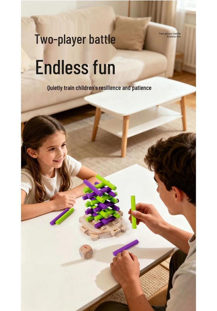 Children's Wooden Educational Stacking & Sensory Game Set