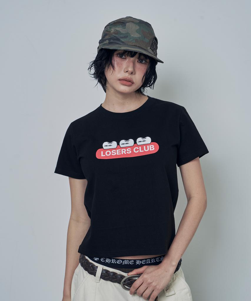 Lujeoseukeulleob Gums Logo Graphic Short Sleeve T-Shirt Black