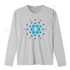 Cardano Crypto Ada Coin Blockchain Cryptocurrency T Shirt with Blue Dot Pattern Design vintage Washed Breathable Unisex