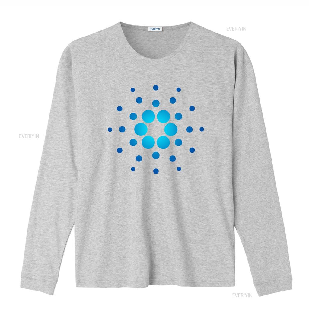 Cardano Crypto Ada Coin Blockchain Cryptocurrency T Shirt with Blue Dot Pattern Design vintage Washed Breathable Unisex