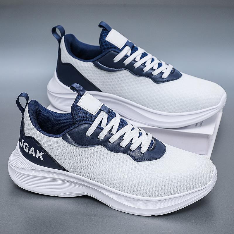 Large size men's shoes summer thin fly-woven sports shoes wide sole running shoes ultra-light and breathable mesh shoes men