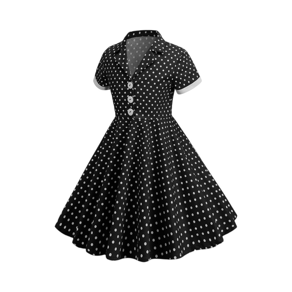 Girls' Polka Dot Dress - Summer Princess Sundress