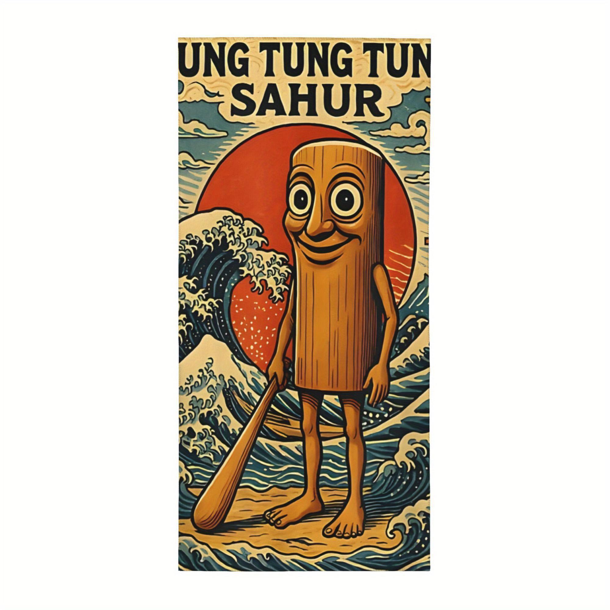 

Italian Funny Meme Tungtungtung Sahur Design Pattern Swimming Towel Summer Beach Camping Swimming Pool Travel Essentials W40*H60(CM)