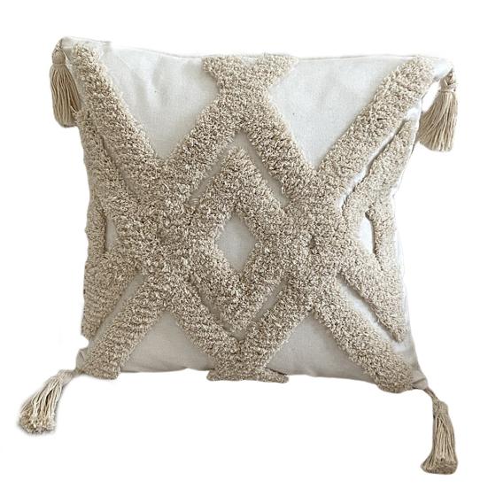 Povlak na polštář Stylový český etnický design se střapcem Zesílená vyšívaná pohovka Polštář na polštář Kancelář s všívaným polštářem