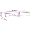 Dual Monitor Stand with Drawers Grey Sonoma 100 X 27 X 15 Cm