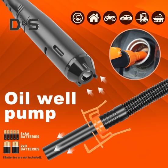 Bärbar överföringspump Batteridriven elektrisk sifonpump Kraftfull sug Lätt att använda Handhållen bränsleoljeöverföringspump