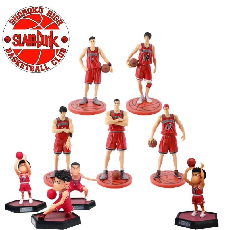 5pcs Slam Dunk Figure Set Sakuragi Hanamichi Kaede Rukawa Cake Topper Gift