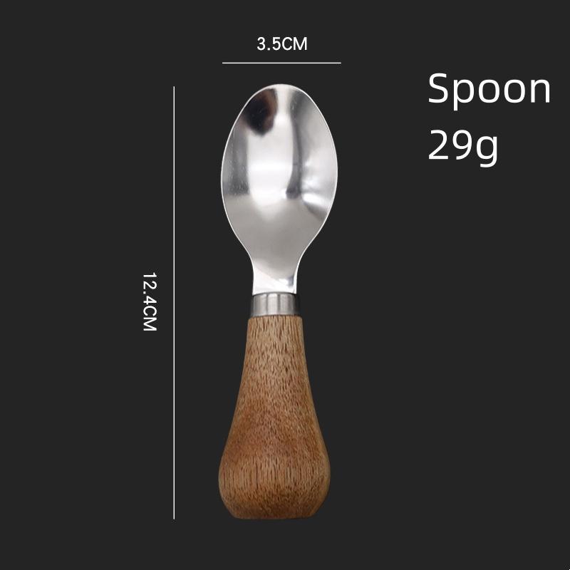 Vertical Wooden Handle Butter Jam Butter Knife Spoon Spread Sauce Cheese Spread Bread Cheese Butter Knife Fork Tableware
