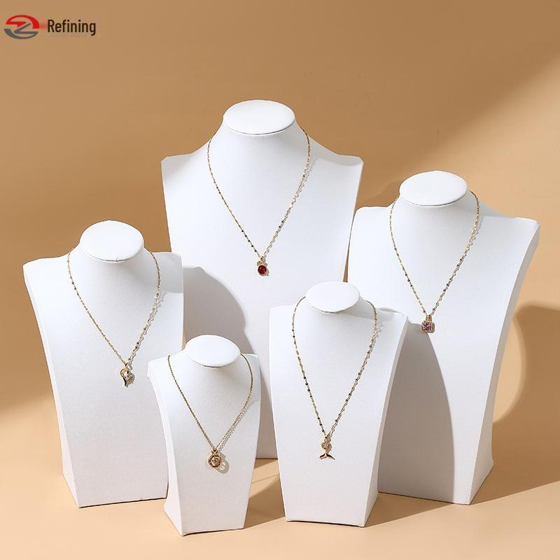 Flocked Portrait Jewelry Necklace Display Stand Model Ornaments