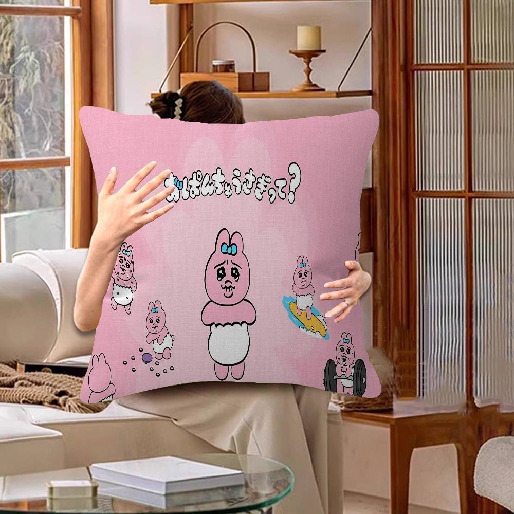 Kawaii O-OpanchuS UsagiS Cushion Cover Polyester Sofa Cushions Decorative Throw Pillows Home Decoration Pillowcover