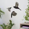 3pcs Wooden Black Bird Wall Decor Art Vintage Gothic Home Decor for Living Room Bathroom Kitchen Decorations Indoor Outdoor Gift