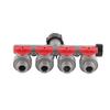 G3/4in Zinc Alloy 4 Way Water Faucet Splitter Connector Adapter Valve Garden Accessories