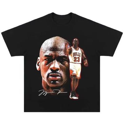 Michael Jordan Basketball Tshirt Unisex Iconic Print Streetwear Oversized Fan Shirt Versatile Fabric Trendy Daily Apparel Unisex