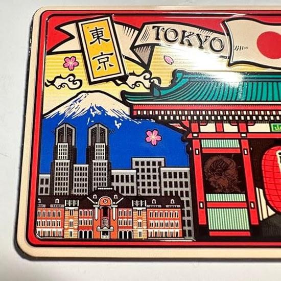 Tokyo scenery refrigerator magnet 126cm traditional Japanese motifs Kaminarimon Mount Fuji Tower design red