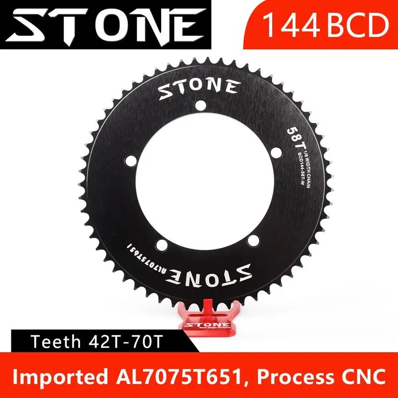 Stone 144 BCD chainring fixed gear track fixie bike Round single 42T 46T 48T 50T 52t 54 58t 60t mountain MTB Chainwheel 144bcd 42t