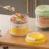 Food Safe Thick Glass Overnight Oats Cup Leakproof Lid Stainless Steel Spoon Reusable for Breakfast Chia Pudding Camping Trips