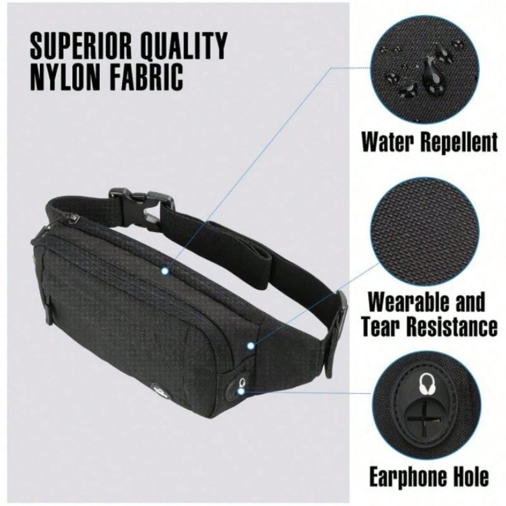 Men's Fanny Pack Outdoor Multi-purpose Fanny Pack Casual Men's and Women's Waist Satchel Men's Breast Bag