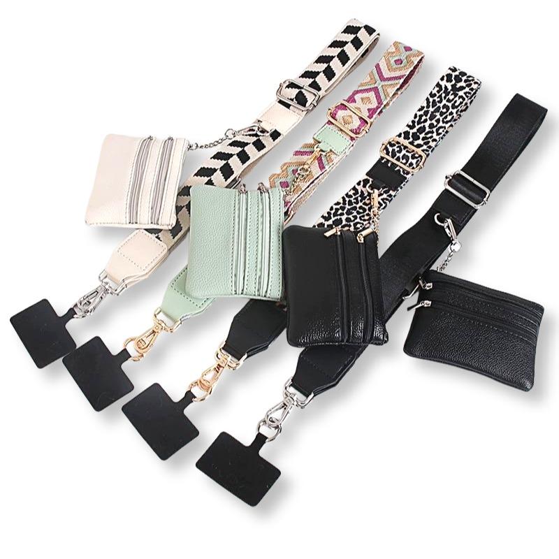Eryi Detachable Cross Strap Phone Lanyard Zippered Pouch Adjustable Perforation-Free Design Customizable Logo 17 Colors 120cm