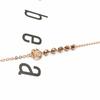 Purple Gold Car Flower Bead Hollow Anklet Plated Rose Gold Six-Petal Flower Anklet Sweet Jewelry