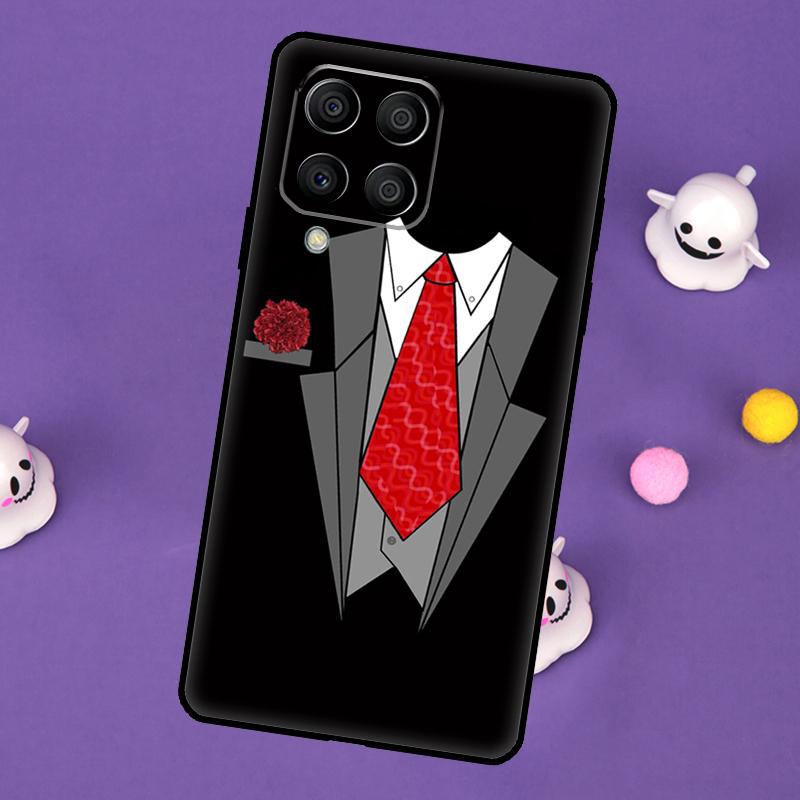 Suit and Tie Cover For Samsung Galaxy M54 M14 M34 M33 M13 M23 M53 M15 M55 M31 M51 M20 M30s M32 M52 Case