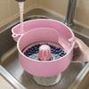 Snail Drain Basket Portable Kitchen Cleaning Bowl with Strainer Kitchen Supplies for Washing Vegetables & Fruits