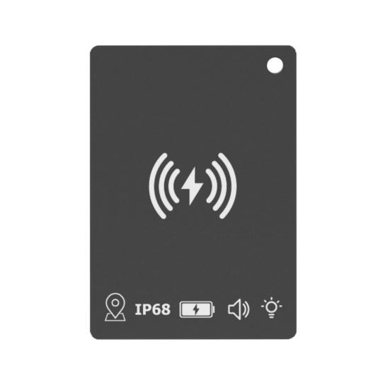 

Перезаряжаемая карта-трекер для кошелька, беспроводная зарядка, водонепроницаемость IP68, ультратонкий, GPS-поиск предметов, локатор, багаж, кошелек, ключи, устройство защиты от потери чёрный