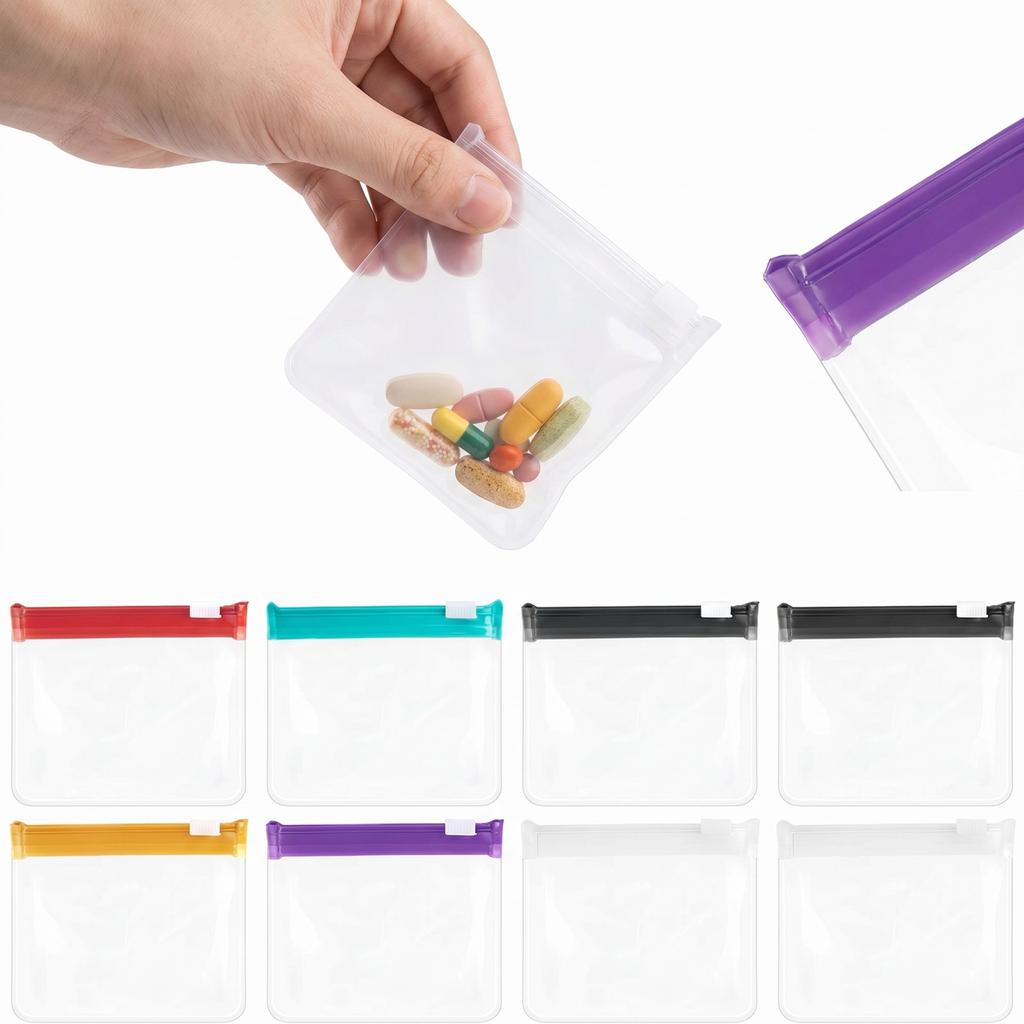 12 Clear Bags Portable for Travel Storage