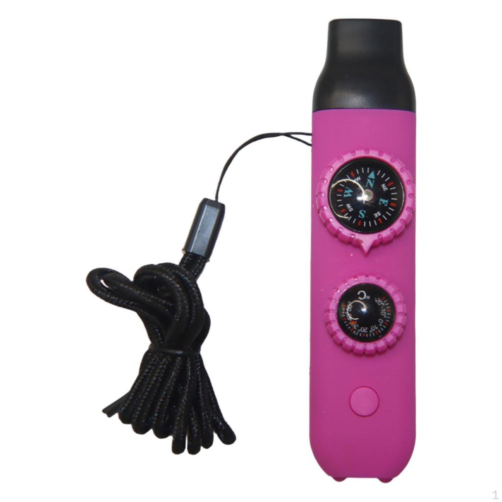 Emergency Whistle Multi Use Adults 7 In 1 Practical Versatile with Lanyard Portable for Climbing