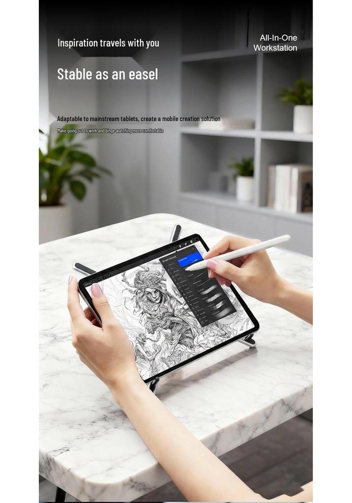 Adjustable Aluminum Laptop Stand with Cooling for Desktop, Phone, and Tablet