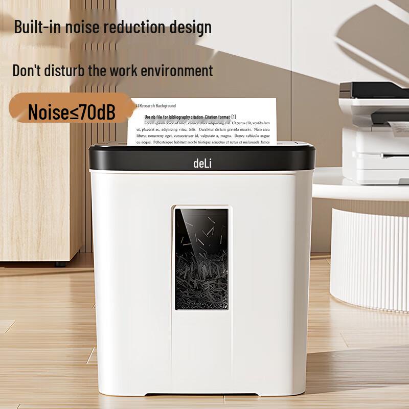 Deli Commercial Desktop Cross-Cut Shredder CN plug (adapter included)